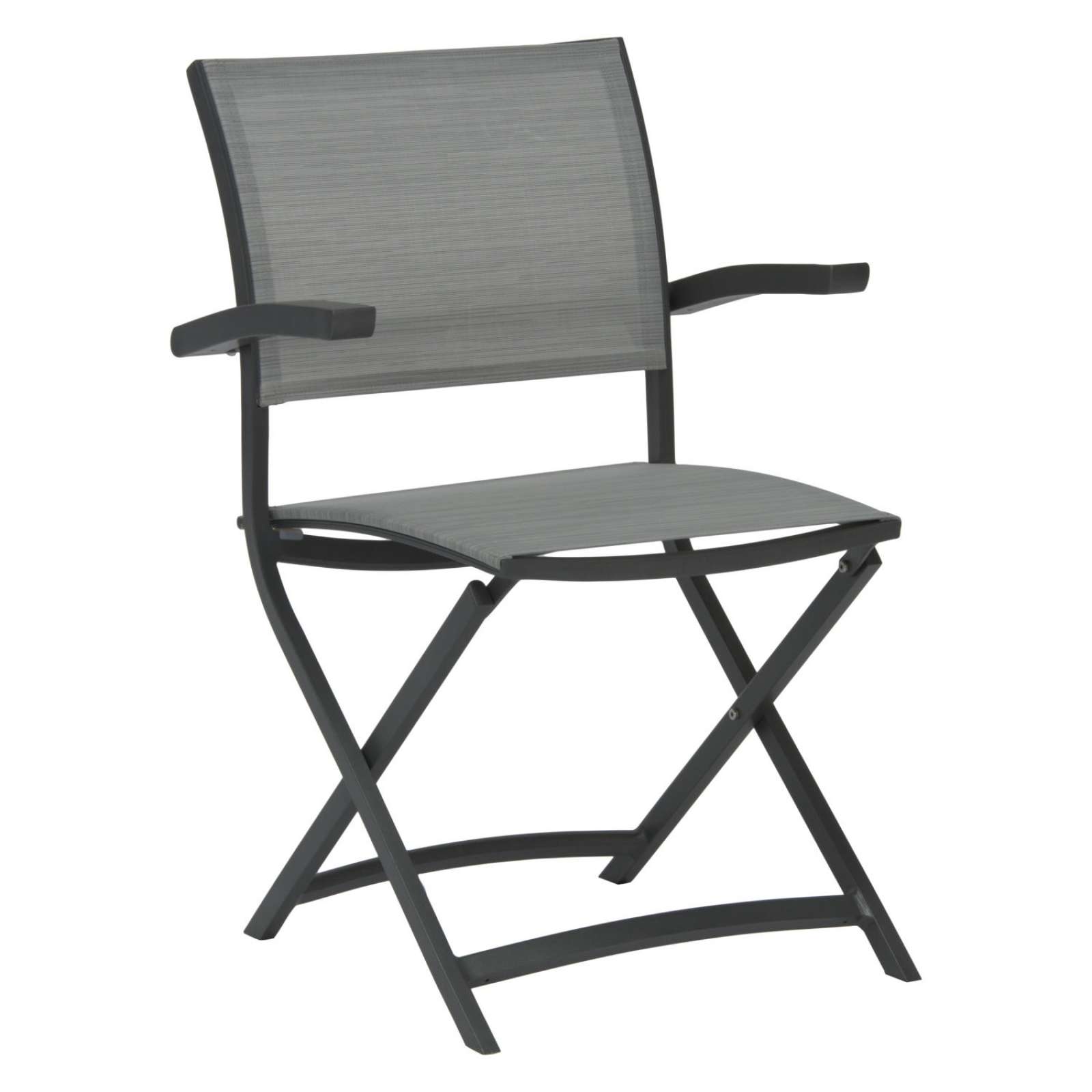 Stern BalkonKlappsessel Camillo Aluminium anthrazit/Textilen silber