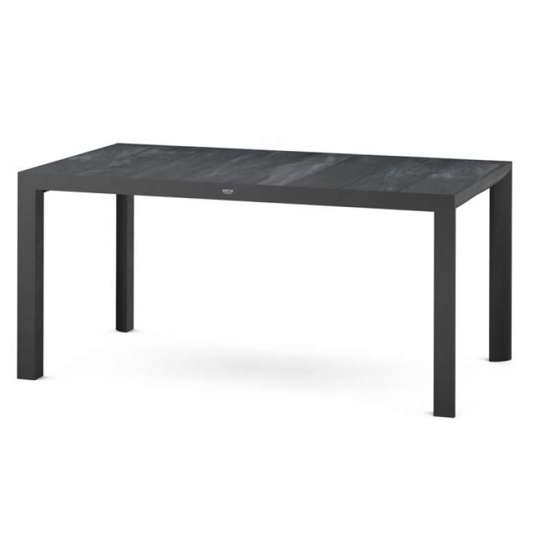 Siena Garden Silva Dining Tisch 160x90 cm – Aluminium (matt anthrazit) & Keramikplatte (wood grey)