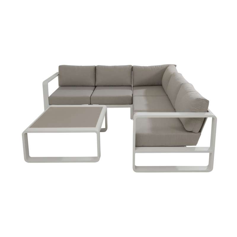 Aqua-Saar Kingston Ecklounge Luxuslounge Diningsofa 4-teilig Loungesofa SET