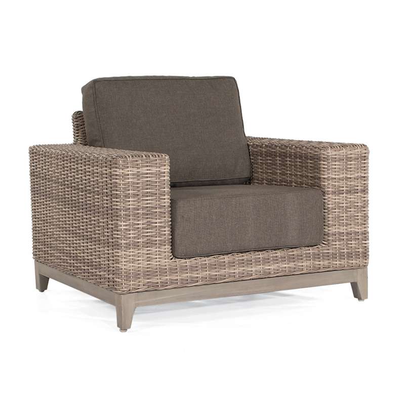 Sonnenpartner Lounge-Sessel Thor Aluminium mit Polyrattan white-coral Loungesessel