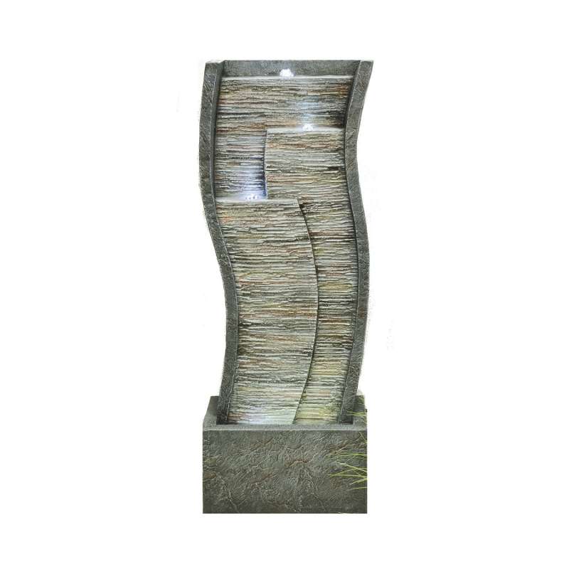 Granimex Elegance Polystone-Wasserwand Pumpe LED-Beleuchtung Wasserspiel 111x42x25 cm