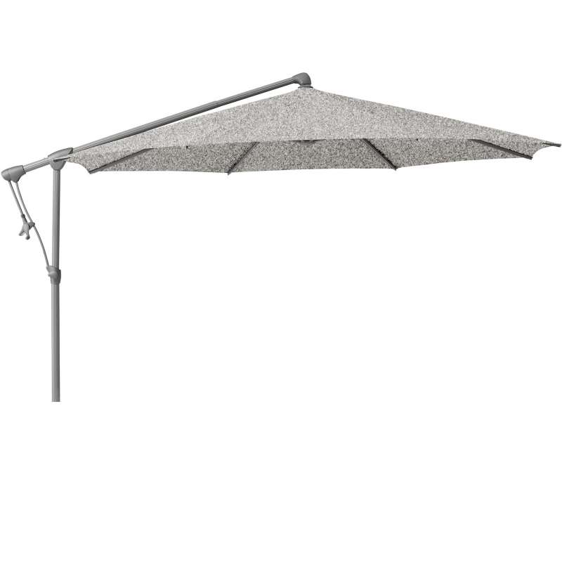 GLATZ Sonnenschirm SUNWING® C+ rund ø 300 cm Stoffklasse 5 Silver-Mélange 652