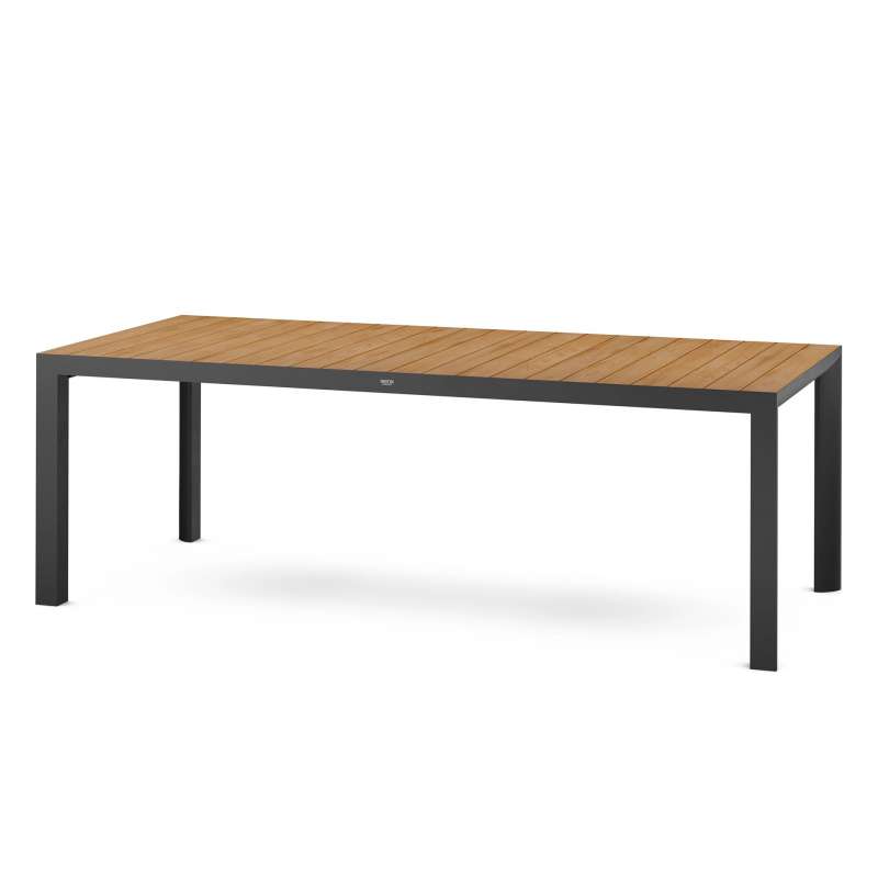 Siena Garden Silva Dining Tisch 220 x 100cm - Aluminium (matt anthrazit) & FSC-Teak