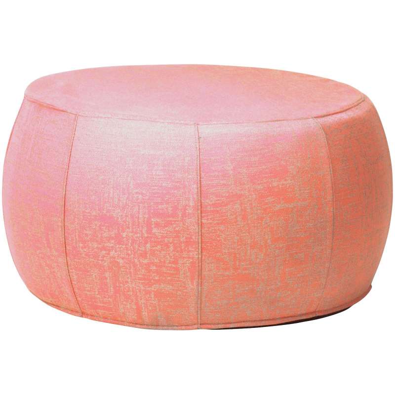 Stern Sitzhocker Pouf Ø 70/79 cm koralle seidengrau Beistelltisch Fußhocker Hocker