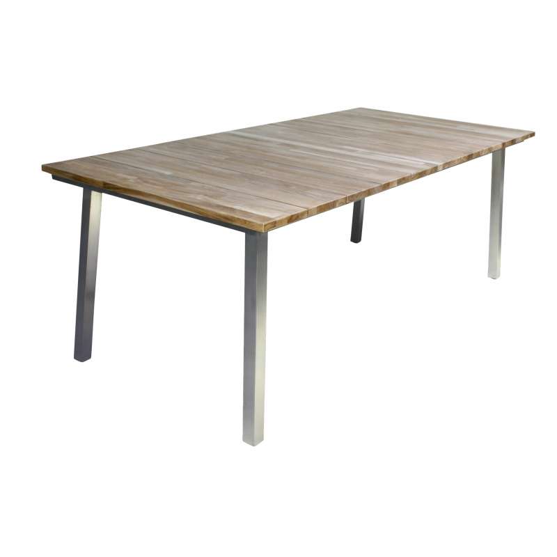 4Seasons Outdoor Maison Teakholz/Edelstahl Gartentisch ausziehbar 210-280 x 99 cm Tisch Ausziehtisch