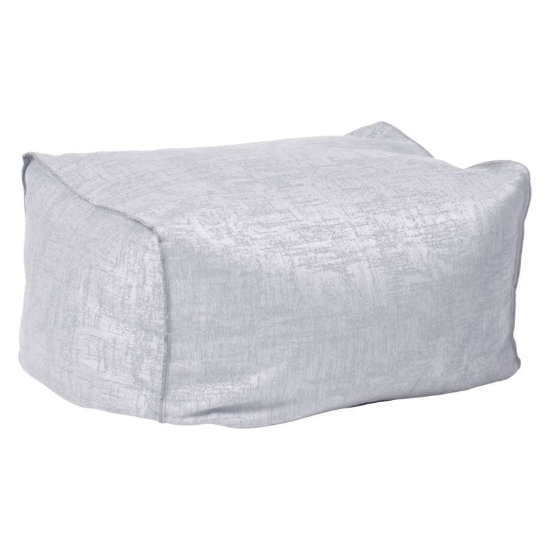 Stern Chillhocker Matti Outdoorstoff hellgrau/seidengrau 50x70 cm Loungehocker Sitzsack Fußhocker