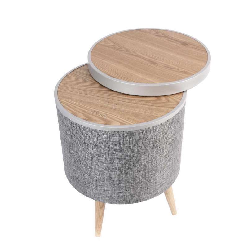 Block Helsinki Eiche Tischlautsprecher Tisch mit Bluetooth Laut­spre­cher von Audioblock