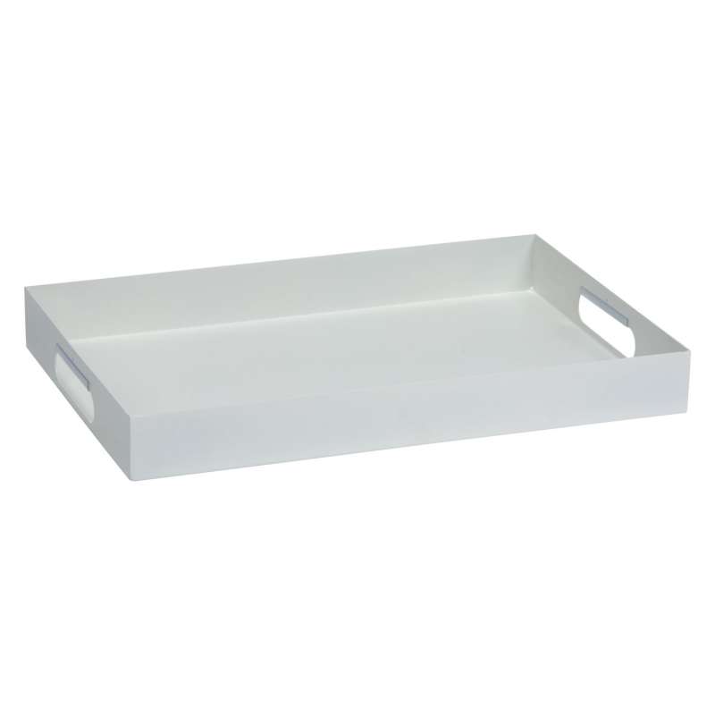 Stern Tablett Aluminium weiß 40x60 cm Serviertablett mit Rand