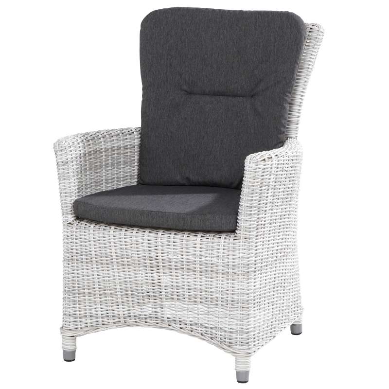 Aqua-Saar Dining Sessel Athen Polyrattan Frio inkl. 2 Kissen AS75009
