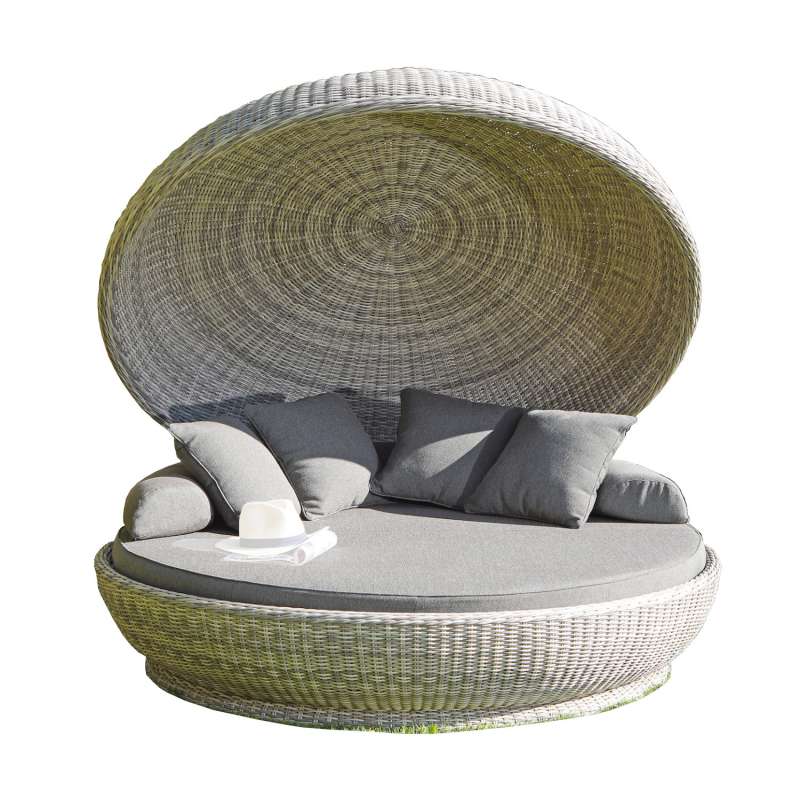 Sonnenpartner Lounge-Insel Oyster Aluminium mit Polyrattan white-coral Loungeinsel