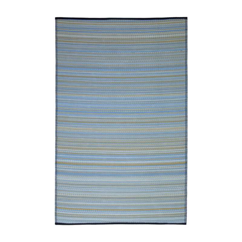 Fab Hab Outdoorteppich Cancun Shadow aus recyceltem Plastik blue/blau 120x180 cm