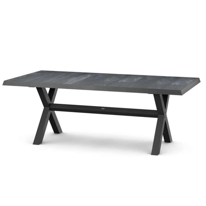 Siena Garden Sincro Dining Tisch 200x100 cm – Aluminium (matt anthrazit) & Keramikplatte (wood grey)