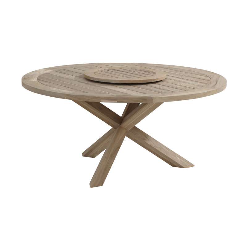 Aqua-Saar Dining Table Nizza ø 160 cm mit Drehteller Nizza Instant Grey