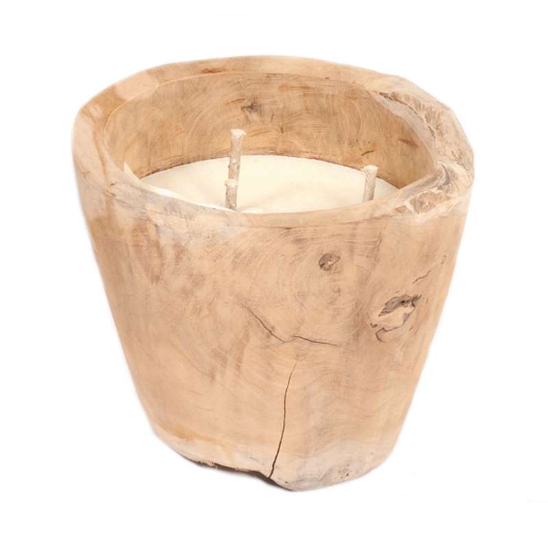 Sonnenpartner Kerze Candle Ø 25 cm Teakholz Schale Dekoration 80060385