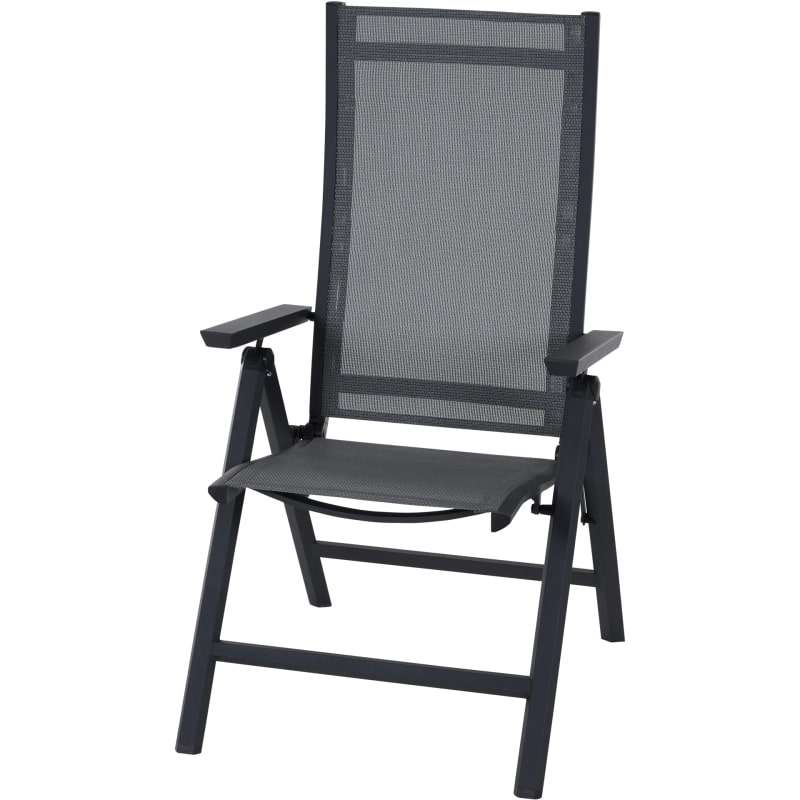 Siena Garden Tauro Klapp-Sessel – Aluminiumgestell (matt anthrazit) & royal-grey Textilbezug (S83264