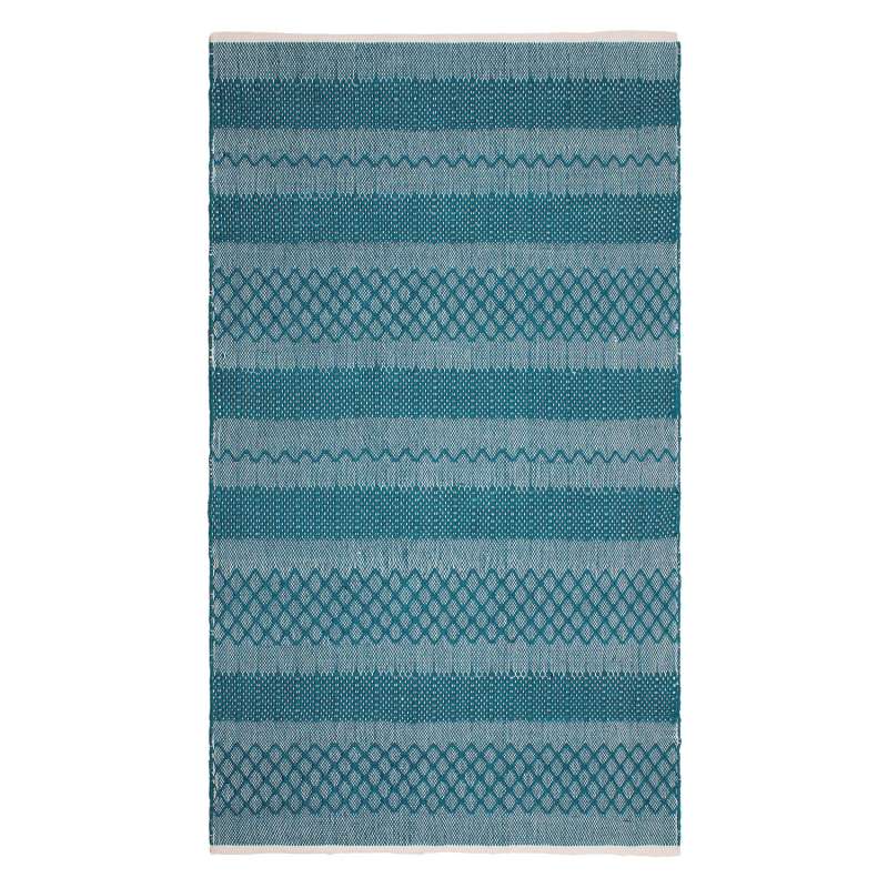 Fab Hab Outdoorteppich Mir Teal aus recycelten PET-Flaschen petrol 90x150 cm