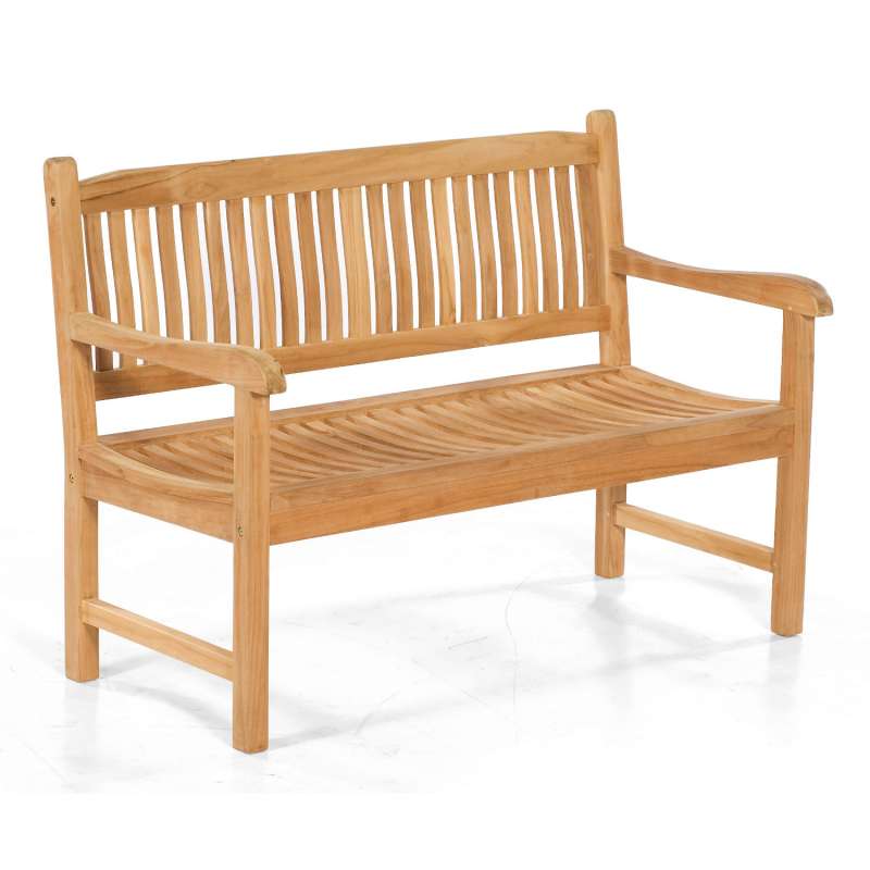 Sonnenpartner Sitzbank Buckingham 130 cm Teakholz Pure 2-Sitzer Bank Gartenbank