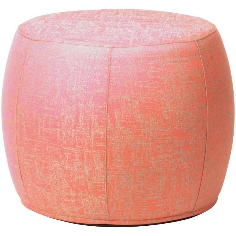 Stern Sitzhocker Pouf Ø 50/59 cm koralle seidengrau Beistelltisch Fußhocker Hocker