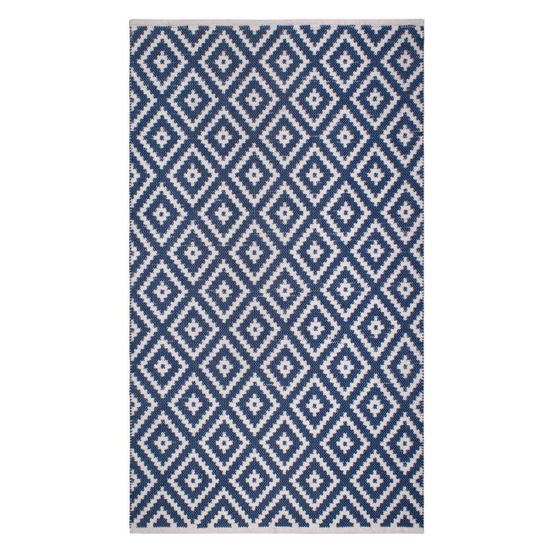 Fab Hab Outdoorteppich Chanler Blue aus recycelten PET-Flaschen blau 60x90 cm