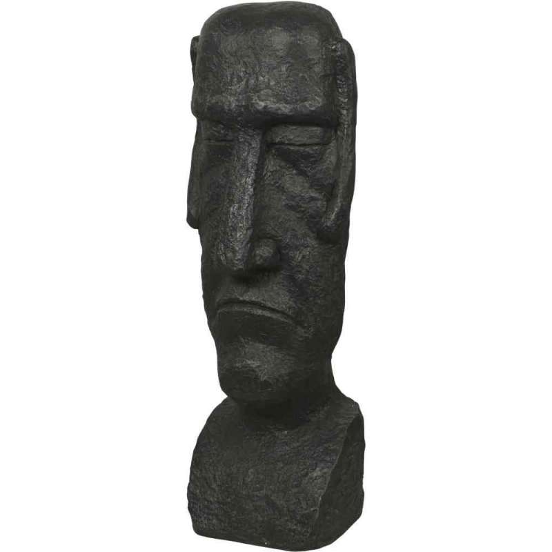 Gartenfigur Osterinsel Dekofigur Moai Kopf Skulptur Kunstharz 110 cm 398921