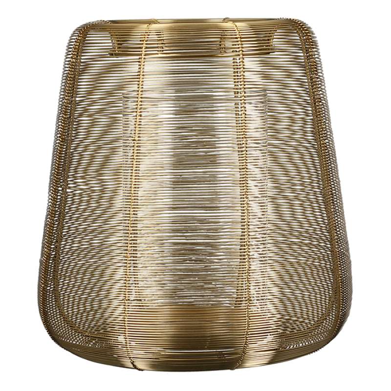 Casablanca Windlicht Lucero klein Metall goldfarben Ø 20 cm
