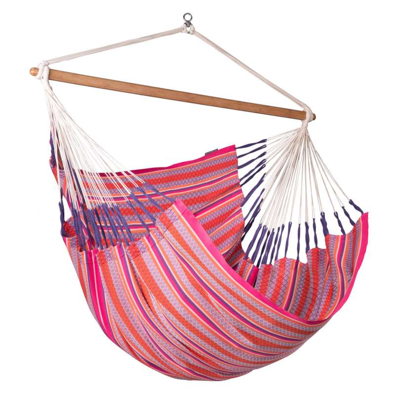 La Siesta Hängesessel Kingsize HABANA flamingo pink lounger aus Bio-Baumwolle Hängestuhl