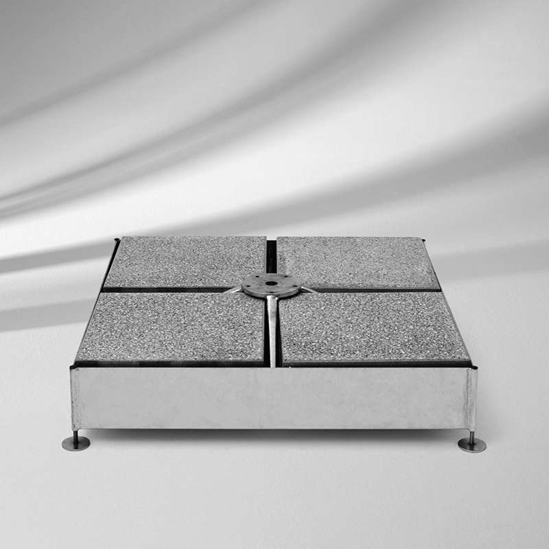 GLATZ Sockel M4 inkl. Plattenset Betonplatten 8 Stück 120 kg Stahlsockel