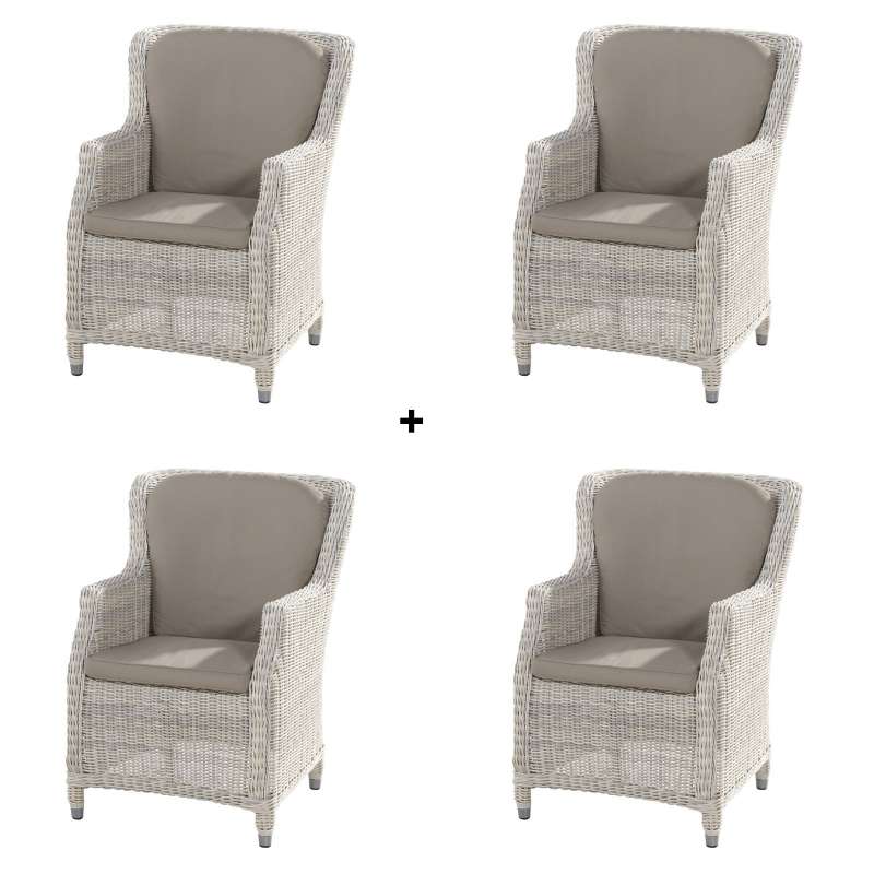 4Seasons Outdoor 4er Set Brighton dining Sessel inkl Kissen ... 4Seasons Outdoor 4er Set Brighton dining Sessel inkl Kissen ...