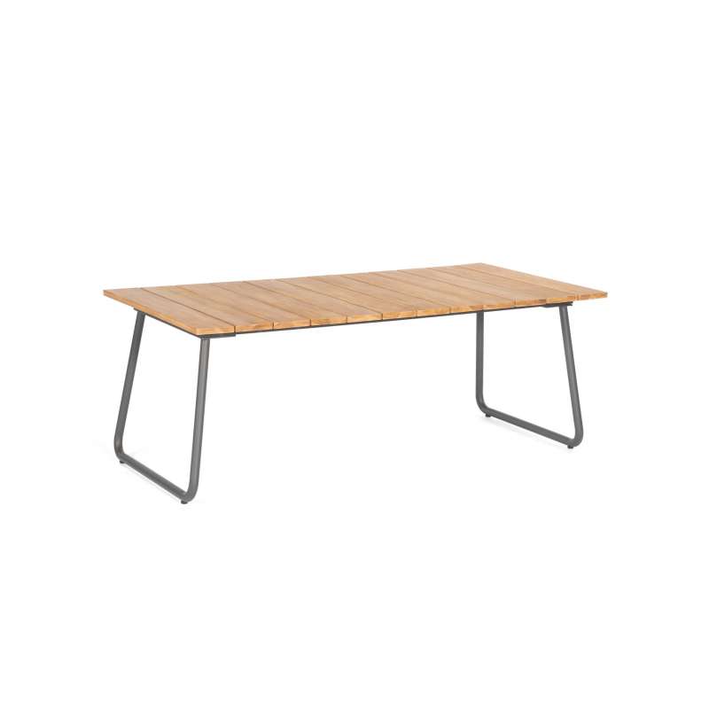 Sonnenpartner Lounge-Tisch Woodland 200x100 cm Aluminium mit Teak Loungetisch
