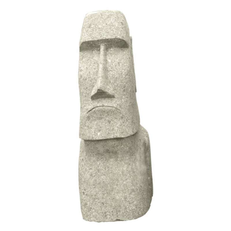 Asiastyle Moai Kopf 50 cm Gartenfigur Osterinsel Dekofigur Skulptur Basanit Gartendekoration