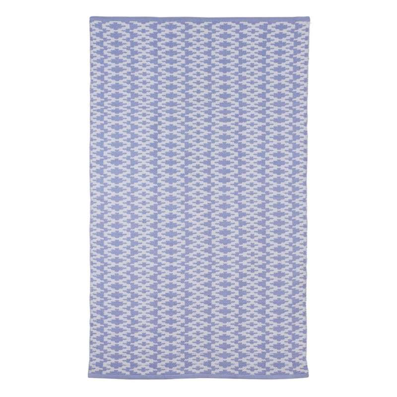 Fab Habitat Teppich Marga Eventide&Bright White aus recycelter Baumwolle blau/weiß waschbar