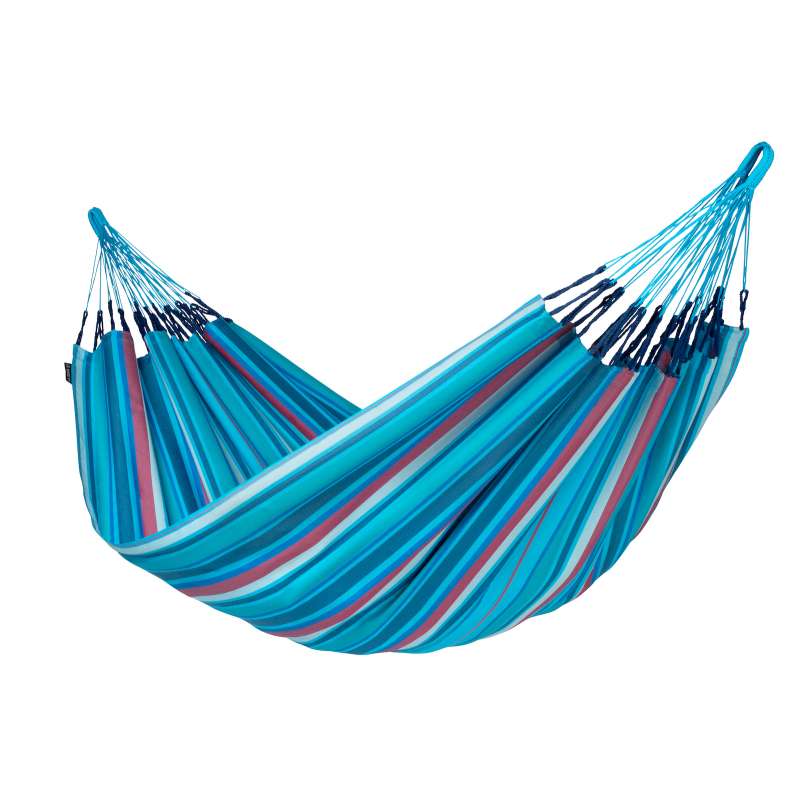 La Siesta Hängematte BRISA wave blau klassische Doppel-Hängematte Outdoor