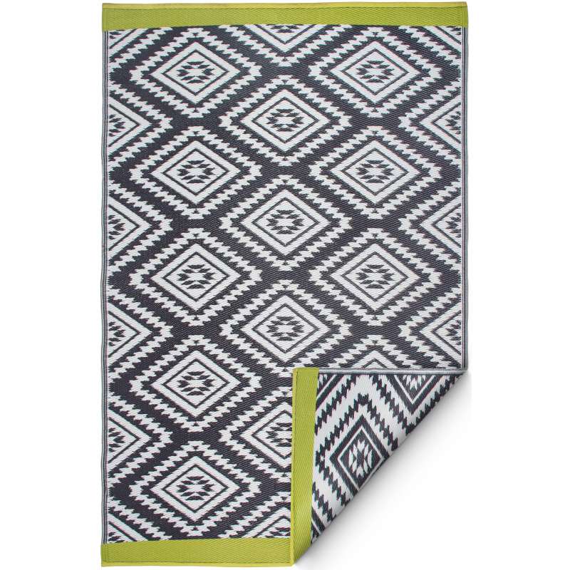 Fab Hab Valencia Outdoorteppich 240 x 300 cm Gray aus recyceltem Plastik grau