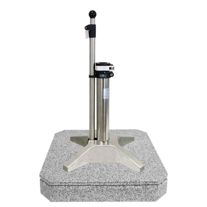 Liro Schirmständer Mini Plus 50 KE mit Schnellspannung Granit 51 x 51 cm grau G50KE - 51- 05