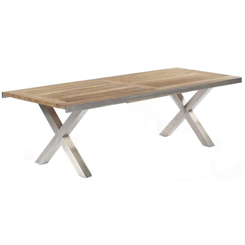 Sonnenpartner Ausziehtisch Spectra 245/331 x 100 cm Edelstahl Old Teak Look