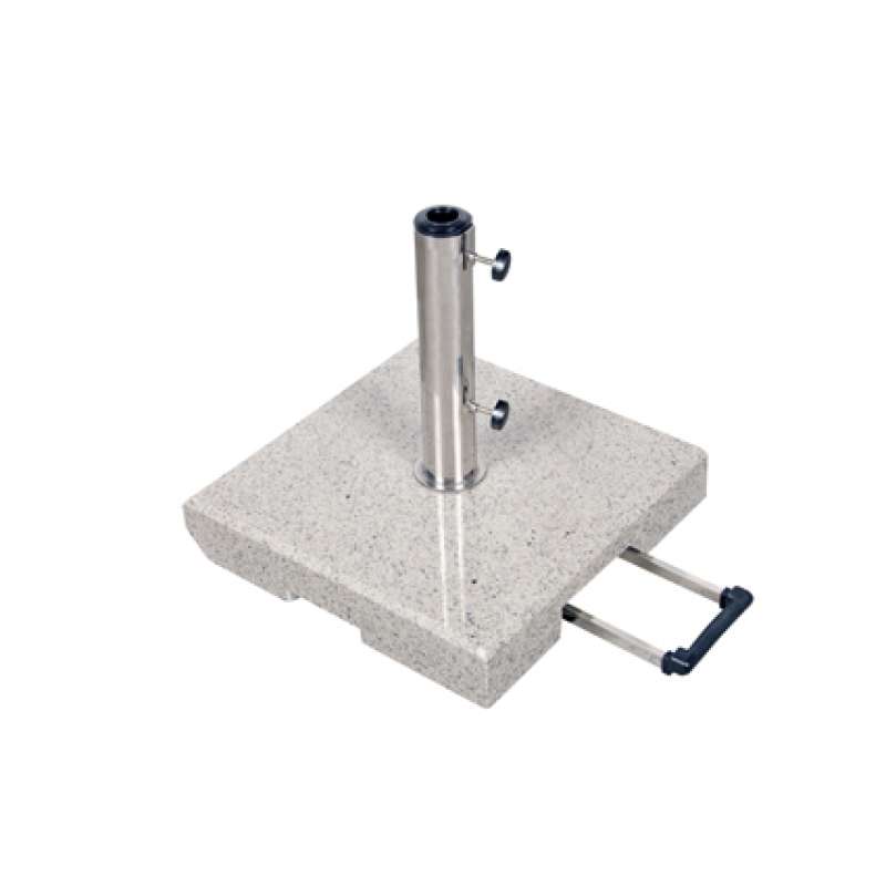 Doppler Trolley Granitsockel 40 kg für Rohr ø 32 x 60 mm Schirmsockel 45 x 45 x 8 cm