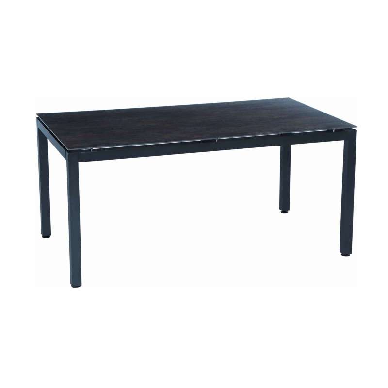 Stern Gartentisch Aluminium anthrazit 200x100 cm mit Tischplatte aus Dekton anthrazit oder hellgrau