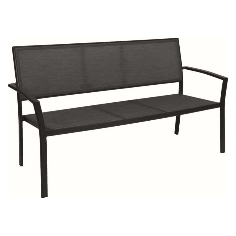 Stern 2,5-Sitzer Bank Allround Aluminium anthrazit/Textilen karbon Gartenbank Sitzbank