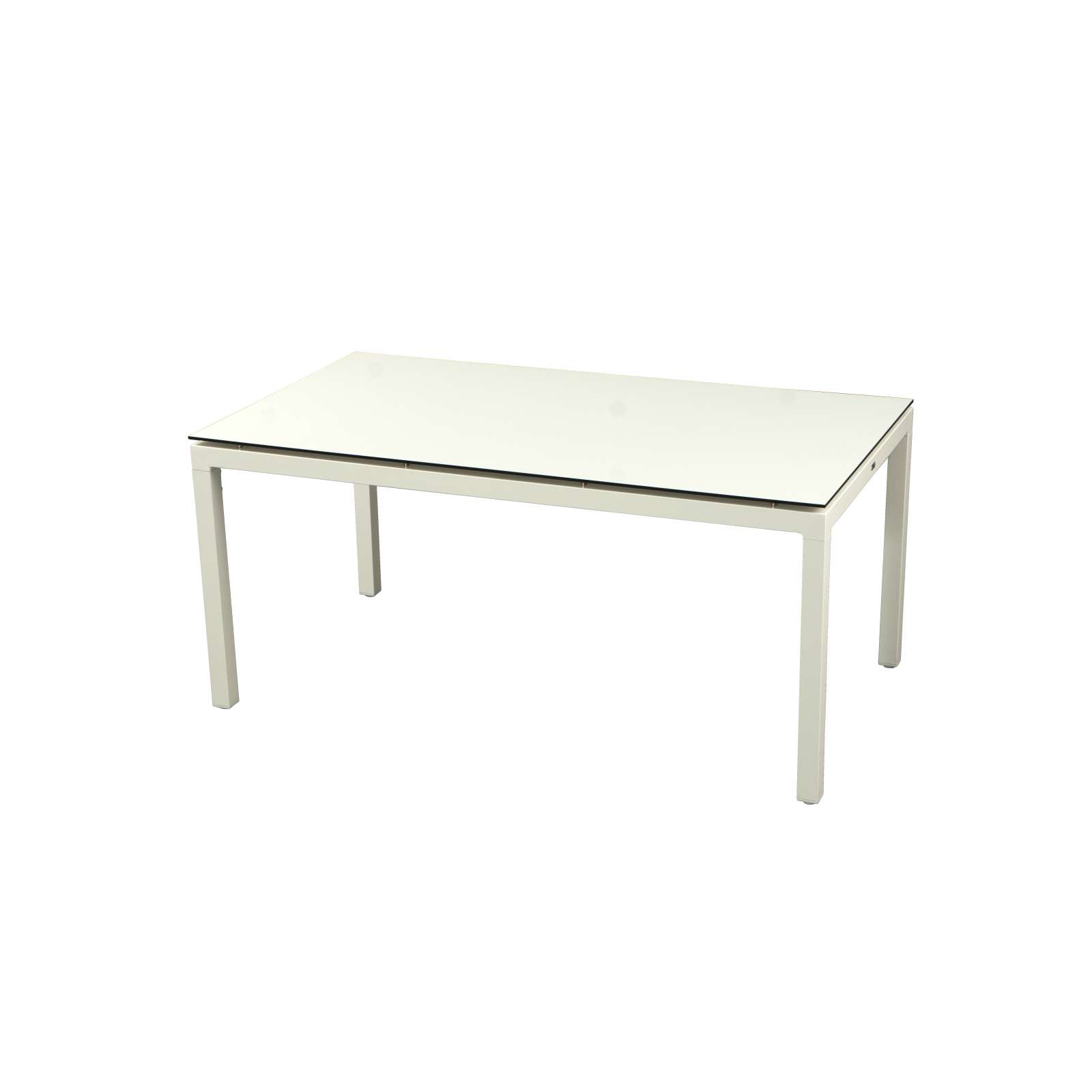 Inko Gartentisch Aluminium weiß 160x90 cm Terrassentisch Tischplatte