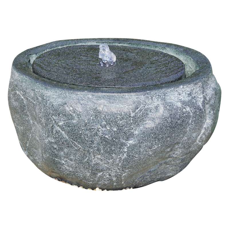 Granimex Qius Polystone Wasserquelle mit Pumpe und LED-Beleuchtung Wasserspiel 22xØ41 cm