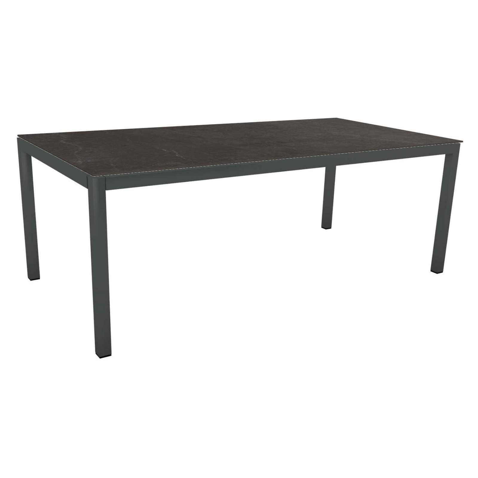 Stern Gartentisch 200x100 cm Aluminium anthrazit/Dekton Lava anthrazit