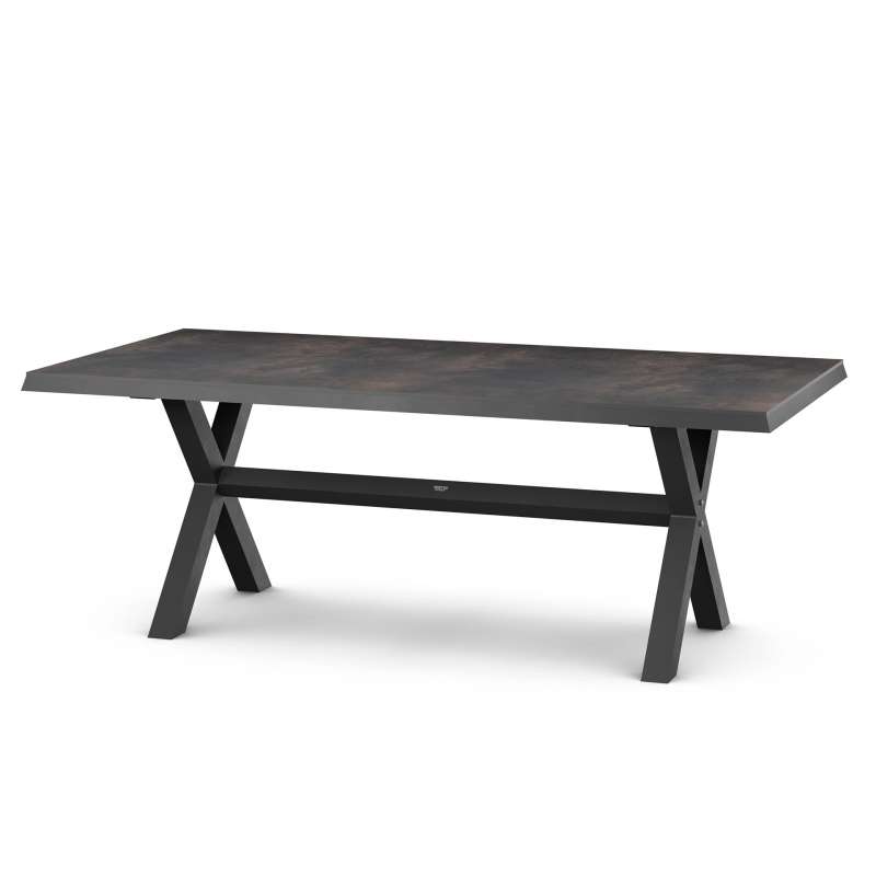 Siena Garden Sincro Dining Tisch – 200 x 100 cm, Aluminium (matt anthrazit) & HPL Titan