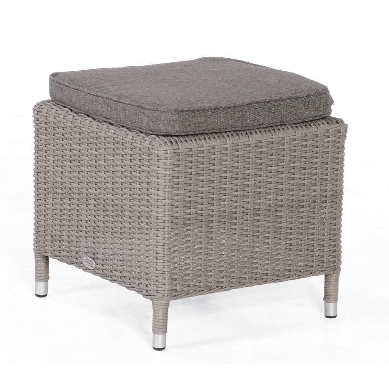 Sonnenpartner Garten-Fußhocker Solares Aluminium mit Polyrattan stone-grey Hocker