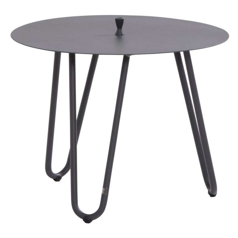 4Seasons Outdoor Cool Beistelltisch ø 60 cm Side Table Aluminium anthrazit 19287 Loungetisch