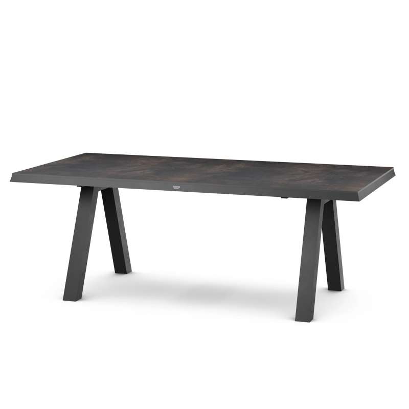 Siena Garden Tirana Dining Tisch – 200 x 100 cm, Aluminium (matt anthrazit) & HPL Titan