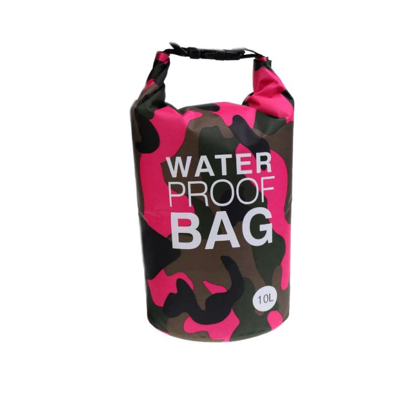 Drybag 10L Tasche 10 Liter wasserdicht Packsack Camouflage pink Water proof Softcase