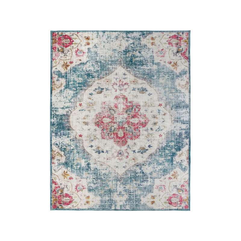 Fab Hab RealLife Teppich Rug Vintage Distressed Bohemian blau waschbar verschiedene Größen