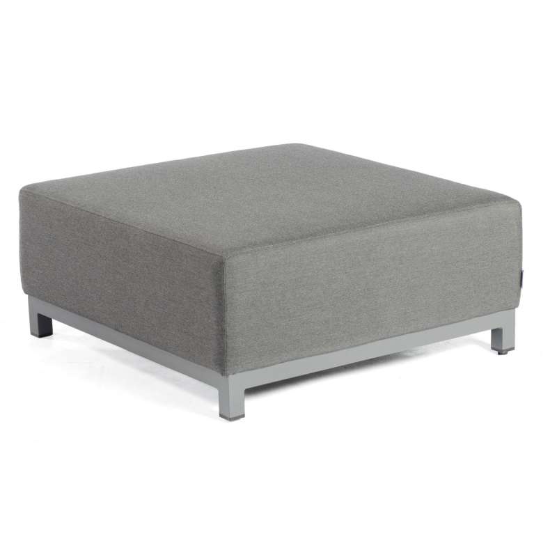 Sonnenpartner Lounge-Hocker Solitaire Aluminium mit Kissen anthrazit Loungesessel Sunbrella