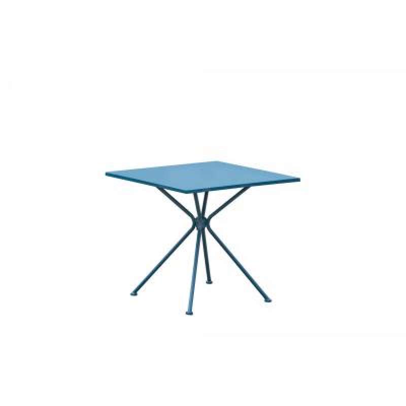 Inko Eisen Tisch Soho blau 80 x 80 cm Gartentisch Beistelltisch TBT 288-B