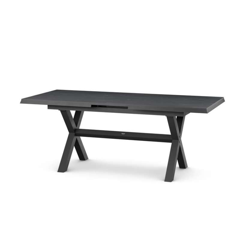 Siena Garden Sincro Ausziehtisch, ausziehbar – 160/200 x 90 cm, Aluminium (matt anthrazit) & HPL Fer